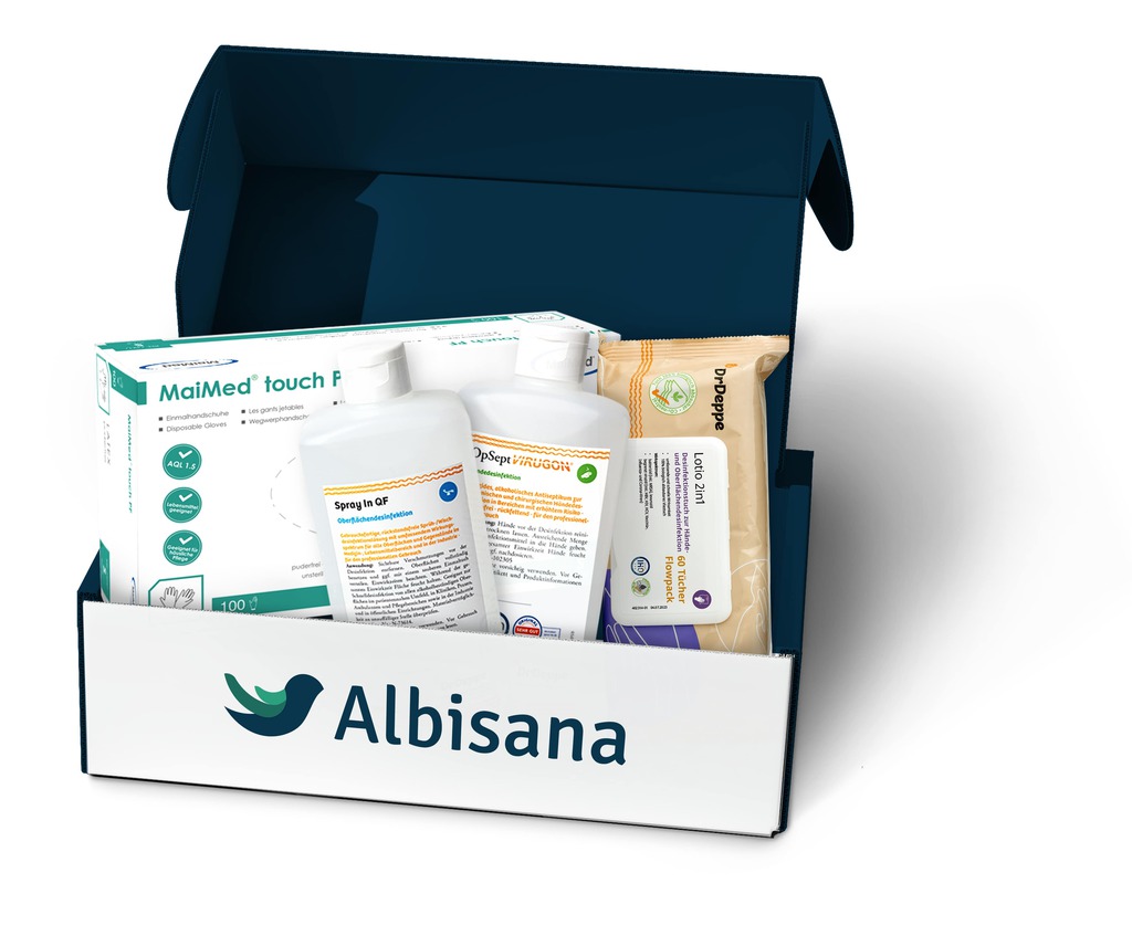Bei einer Inkontinenz kann Sie die Albisana Pflegebox unterstützen. | © Albisana Bei einer Inkontinenz kann Sie die Albisana Pflegebox unterstützen.