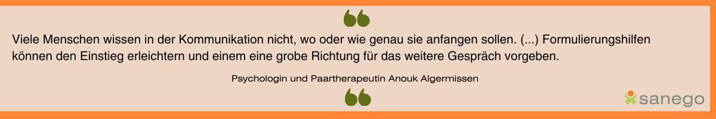 Zitat Anouk Algermissen Formulierungshilfen | © sanego.de Zitat Anouk Algermissen Formulierungshilfen