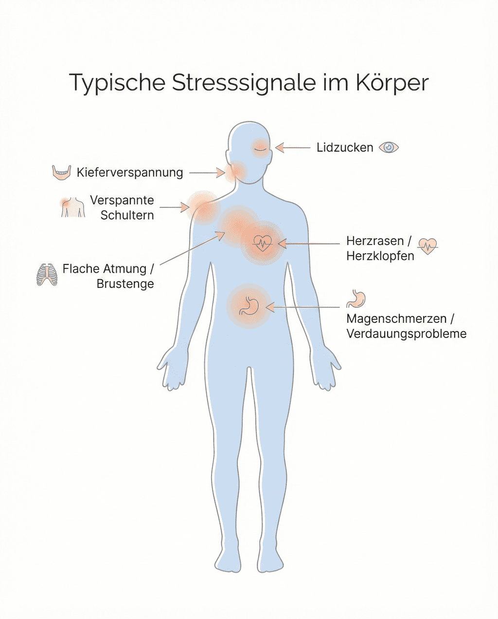 Infografik typische Stresssignale